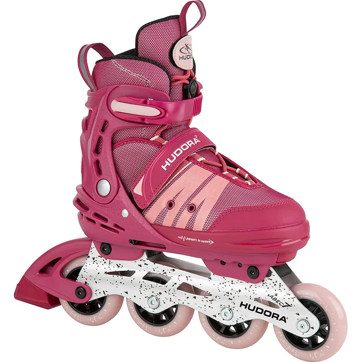 HUDORA Inline Skates Comfort, Softboot Inliner Rollschuhe verstellbar in Länge & Breite