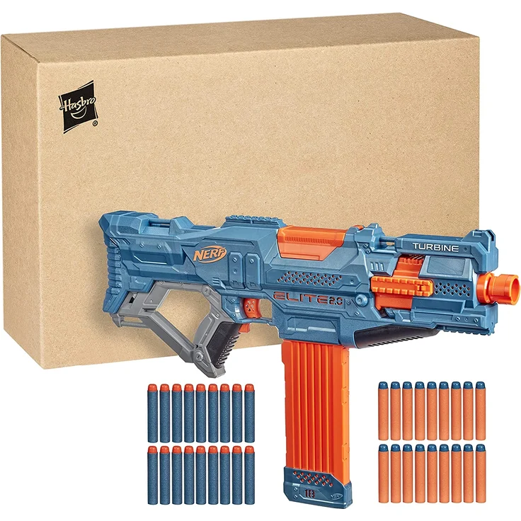 Nerf Elite 2 Turbine CS-18 motorisierter Blaster, 36 Nerf Darts, 18-Dart Clip-Magazin, mit Erweiterungsoptionen, frustfreie Verpackung – Bild 2