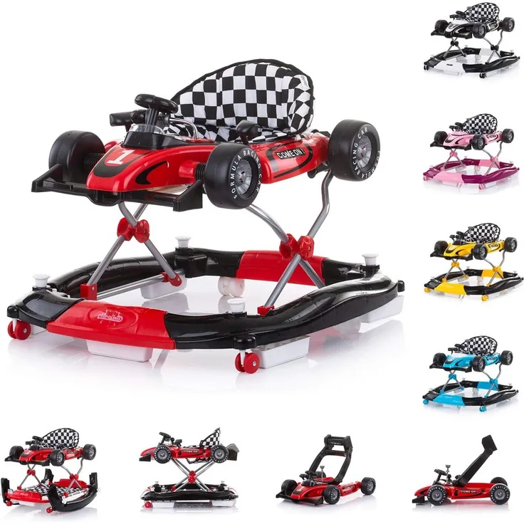 Chipolino Lauflernwagen 4 in 1 Racer, verstellbar, Wippe, Activitycenter rot