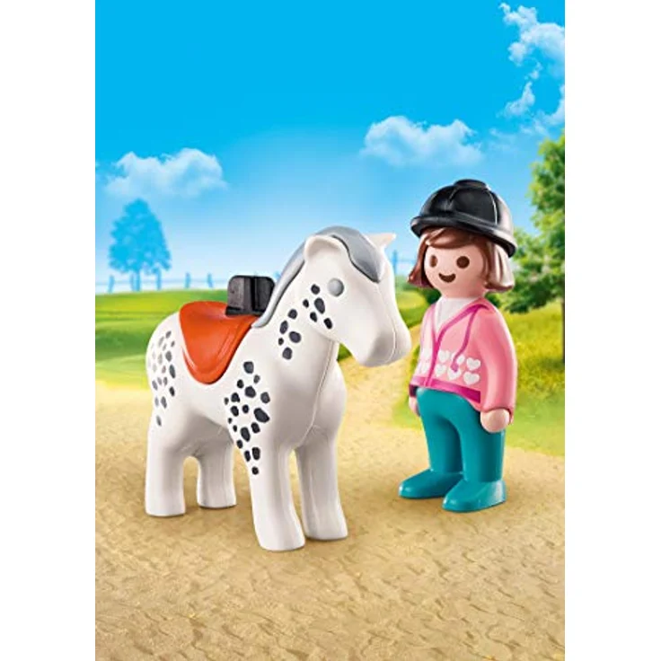 PLAYMOBIL 1.2.3 70404 'Reiterin mit Pferd', 2 Teile, ab 1,5 Jahren – Bild 3