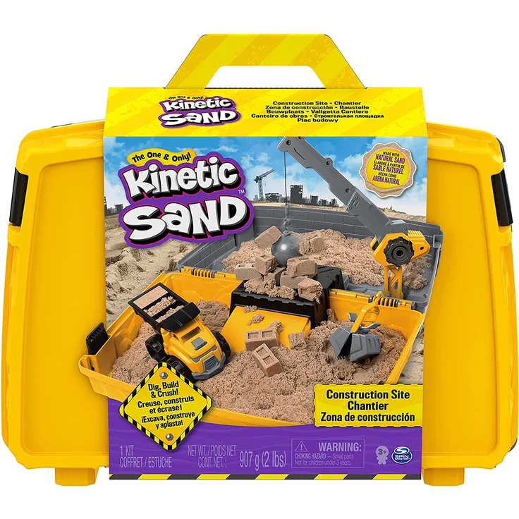 Kinetic Sand Baustellen Koffer mit 907 g Braun 3 Jahr(e) Junge/Mädchen – Bild 1