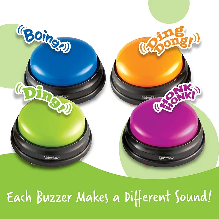 Learning Resources - Original Antwort Buzzer (4 Stück), 19. 6 x 19. 6 x 5. 1 cm – Bild 3