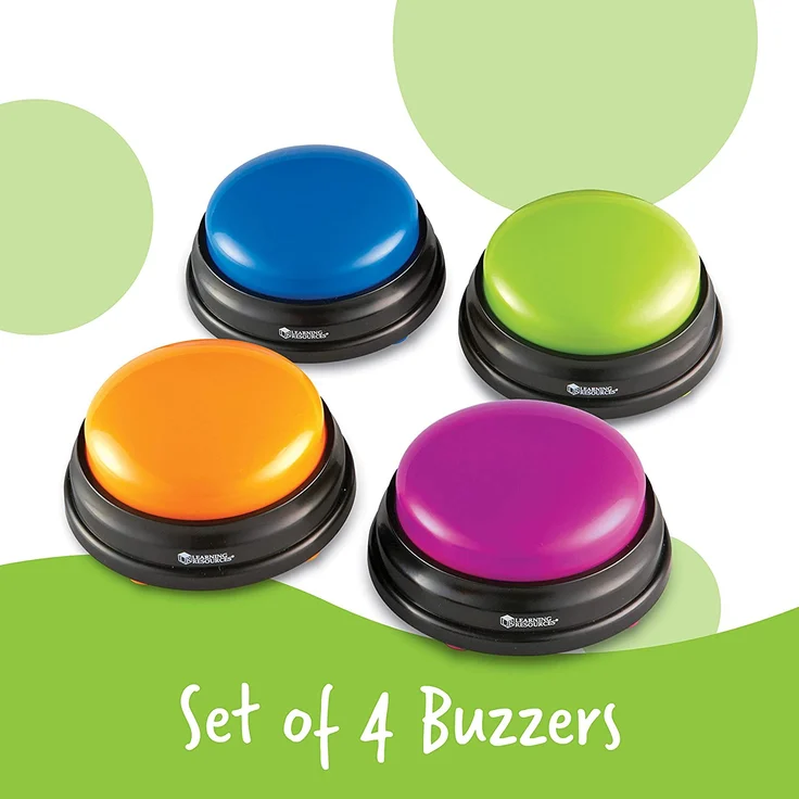 Learning Resources - Original Antwort Buzzer (4 Stück), 19. 6 x 19. 6 x 5. 1 cm – Bild 4