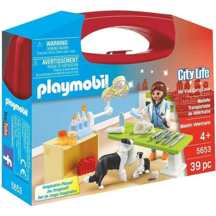 PLAYMOBIL 5653 - City Life Tierarzt im Mitnehmköfferchen mit Figuren – Bild 1