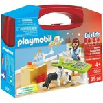 PLAYMOBIL 5653 - City Life Tierarzt im Mitnehmköfferchen mit Figuren