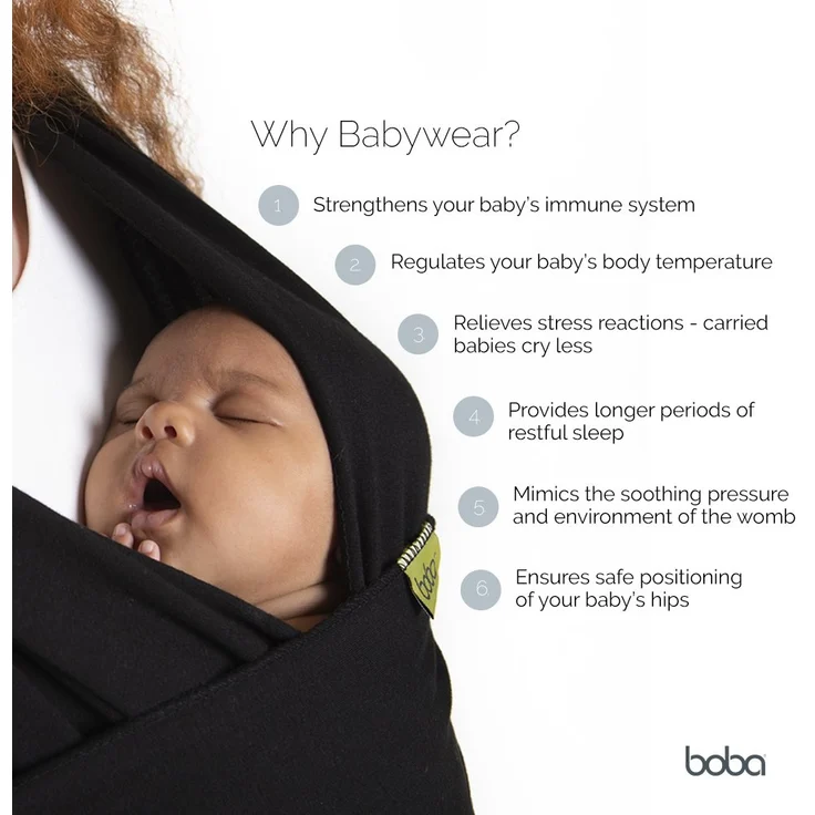 Boba Baby Tragetuch Neugeborene - Plum Ikat - Elastisches Babytragetuch und Stilltuch für Unterwegs - Einfach zu binden - Babytrage Neugeborene ab Geburt bis 16kg – Bild 5