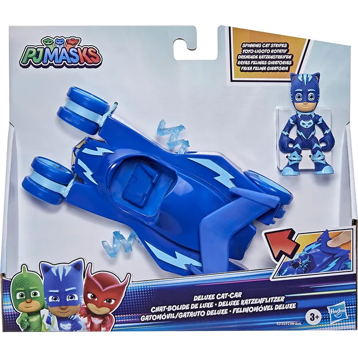 PJ Masks Luxus-Katzenflitzer Fahrzeug, Vorschulspielzeug, Katzenflitzer mit Catboy Action-Figur für Kinder ab 3 Jahren