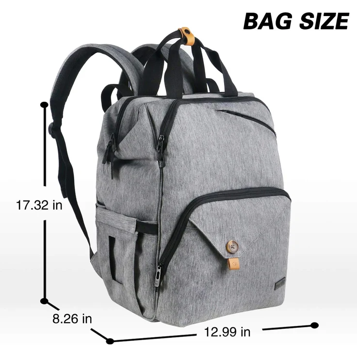 Hap Tim Baby Wickelrucksack Wickeltasche/Rucksack - Multifunktions-Designer Windeltaschen Große Kapazität, isolierte Taschen,wasserdicht,Babytasche Reiserucksack für Unterwegs (EU-7340-G) – Bild 7