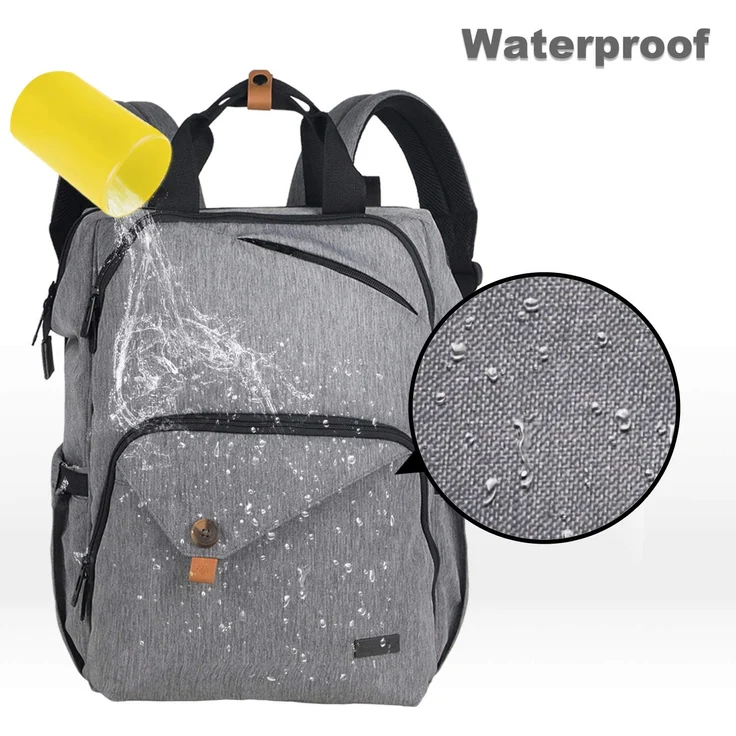Hap Tim Baby Wickelrucksack Wickeltasche/Rucksack - Multifunktions-Designer Windeltaschen Große Kapazität, isolierte Taschen,wasserdicht,Babytasche Reiserucksack für Unterwegs (EU-7340-G) – Bild 5
