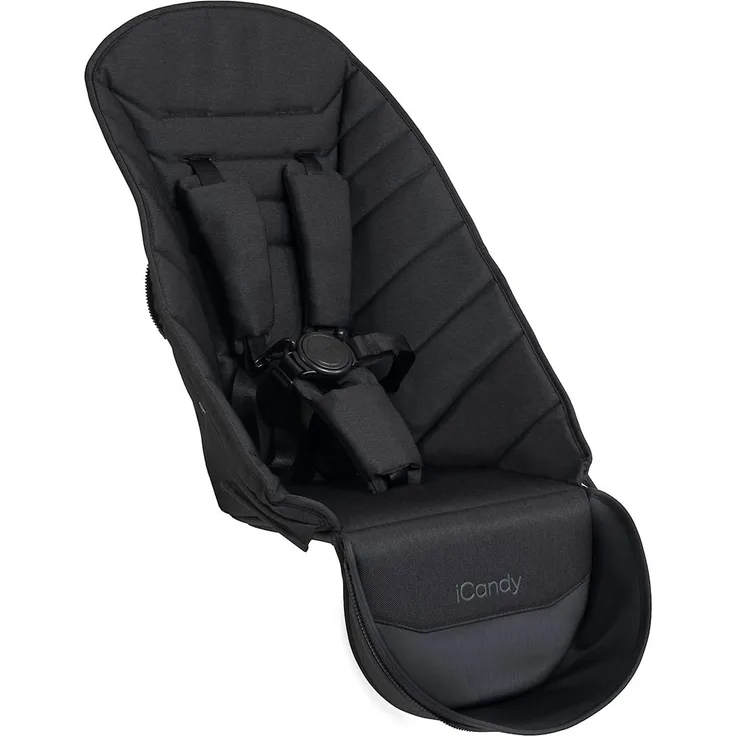 iCandy Peach Stoff für Den 2. Sitz, Schwarzer Twill, schwarz
