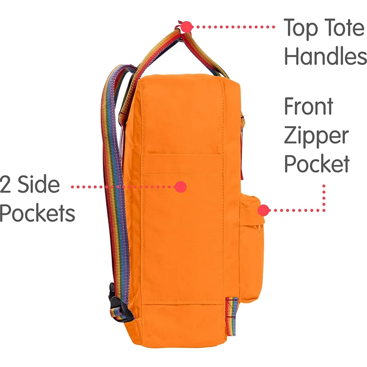 Fjällräven Kanken Rainbow burnt orange/rainbow - Größe 16 Liter – Bild 4