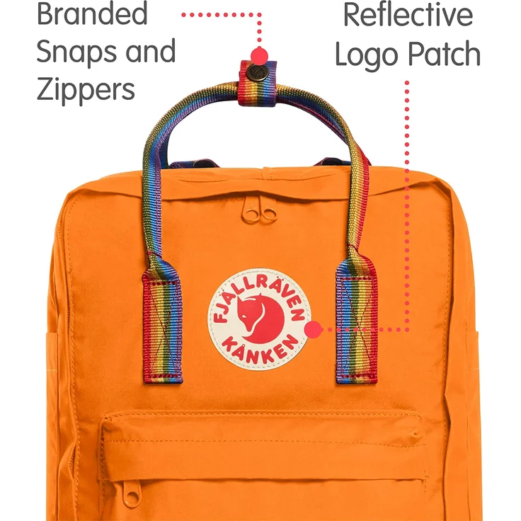 Fjällräven Kanken Rainbow burnt orange/rainbow - Größe 16 Liter – Bild 2