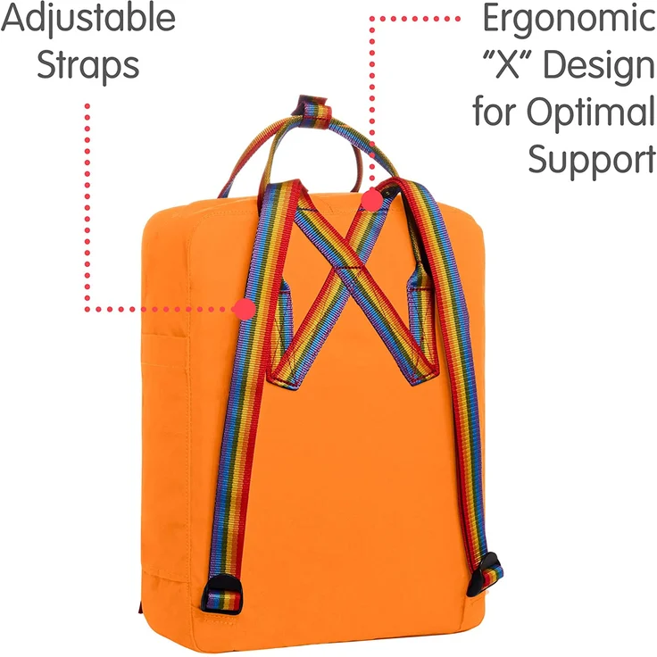Fjällräven Kanken Rainbow burnt orange/rainbow - Größe 16 Liter – Bild 3