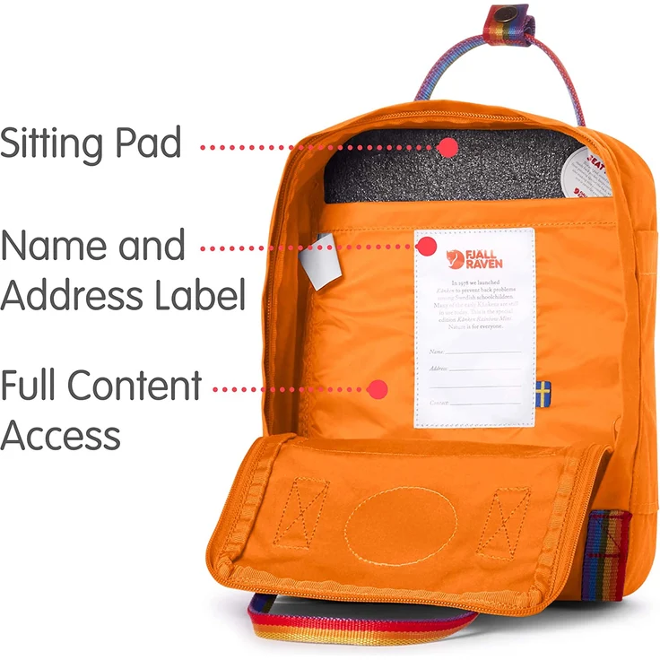 Fjällräven Kanken Rainbow burnt orange/rainbow - Größe 16 Liter – Bild 5