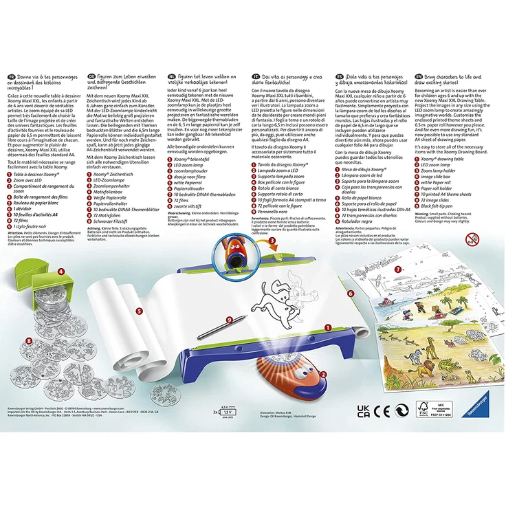 Ravensburger Xoomy Maxi A4 18142 - Zeichnen und Malen lernen für Kinder ab 6 Jahren, Über 300 Motiven und 6,5m Papierrolle für unendlichen Zeichenspaß [Exklusiv bei Amazon] - Preisvergleich – Bild 2