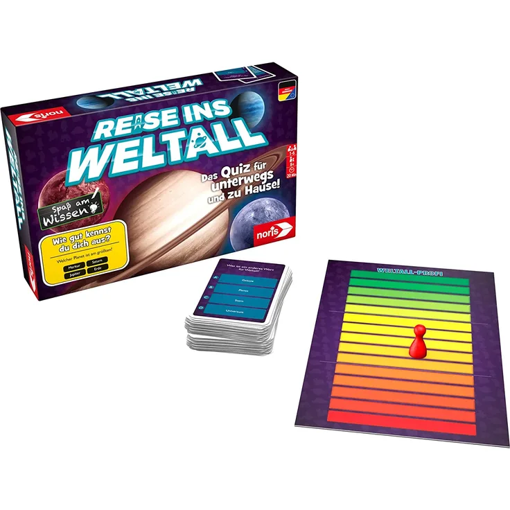 Reise ins Weltall - Kinderspiel - Quiz für unterwegs und zu Hause
