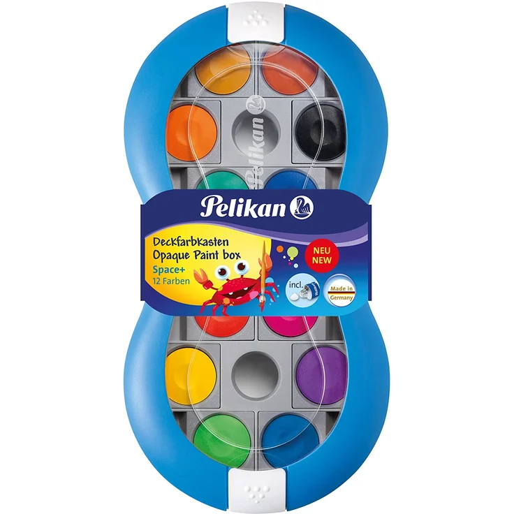 Pelikan Deckfarbkasten Space+ Blau mit 12 Qualitätsfarben und 1 Tube Deckweiß - Preisvergleich – Bild 5