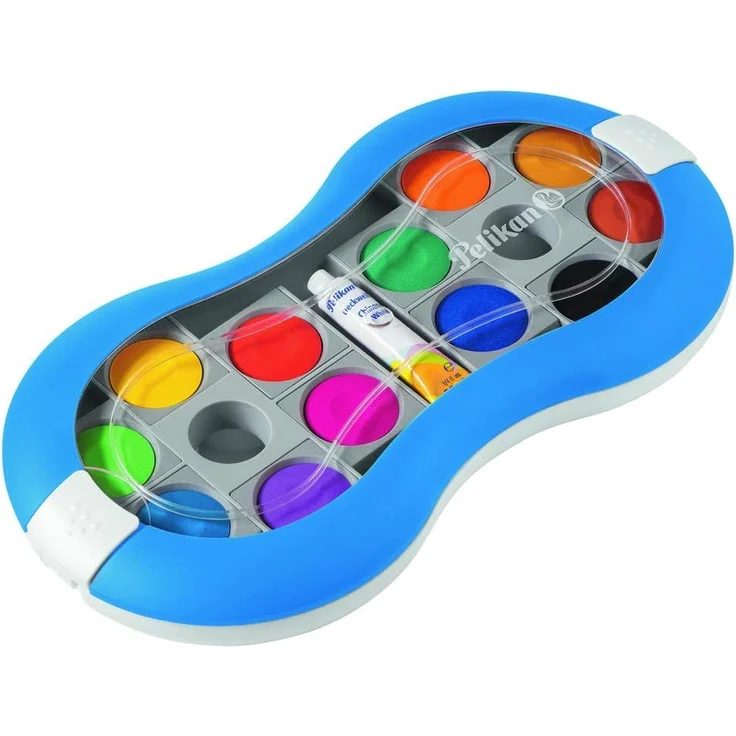 Pelikan Deckfarbkasten Space+ Blau mit 12 Qualitätsfarben und 1 Tube Deckweiß - Preisvergleich – Bild 3
