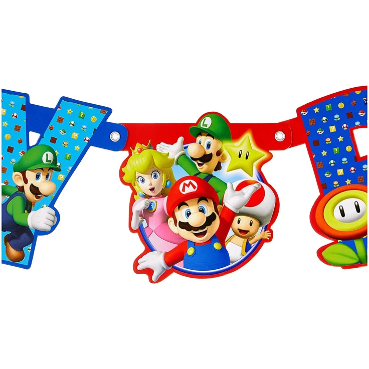 Amscan Partykette Super Mario 190 x 15 cm – Bild 4
