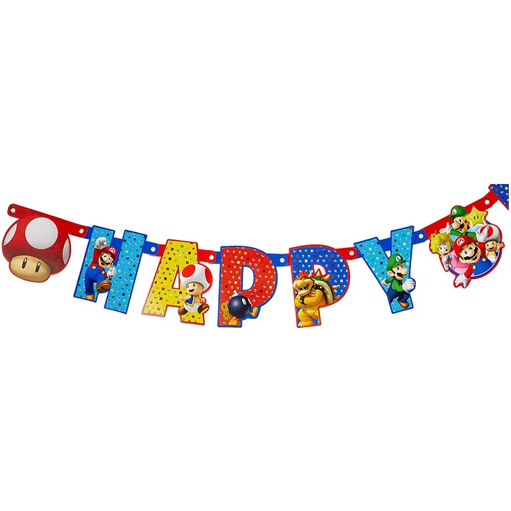 Amscan Partykette Super Mario 190 x 15 cm – Bild 2