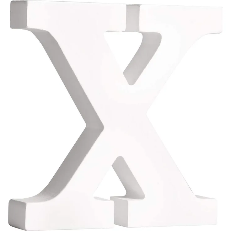 Rayher 62675000 MDF- Buchstabe X , weiß, 11cm, Stärke 2cm