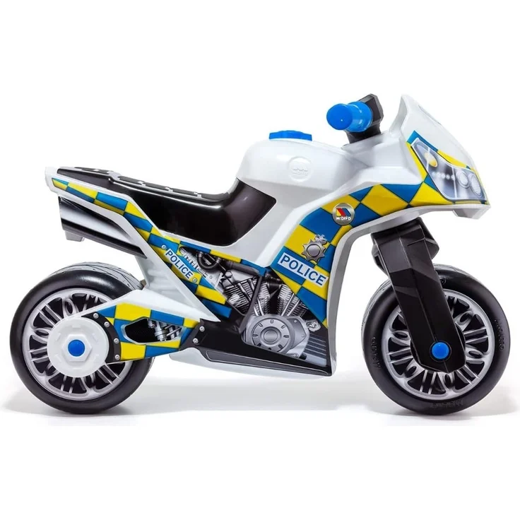 Motorrad-Aufsitz Molto Cross, ab 18 Monaten, geländegängig, Hightech-Spielzeugdekoration, löst Sich Nicht ab. Sportliches und einzigartiges Design (Mehrfarbig - Police Weiß) – Bild 4