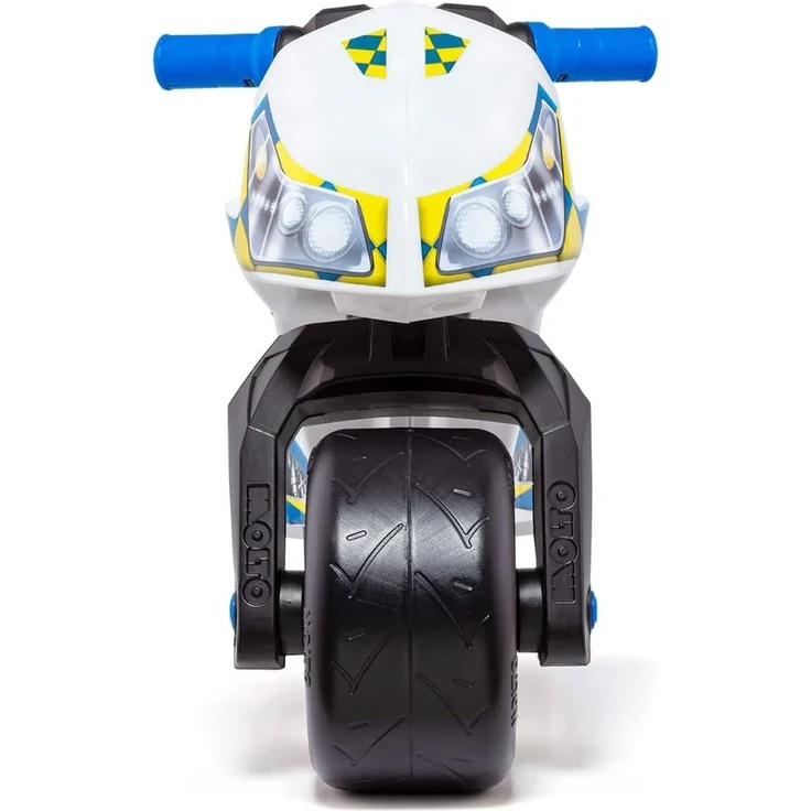 Motorrad-Aufsitz Molto Cross, ab 18 Monaten, geländegängig, Hightech-Spielzeugdekoration, löst Sich Nicht ab. Sportliches und einzigartiges Design (Mehrfarbig - Police Weiß) – Bild 5