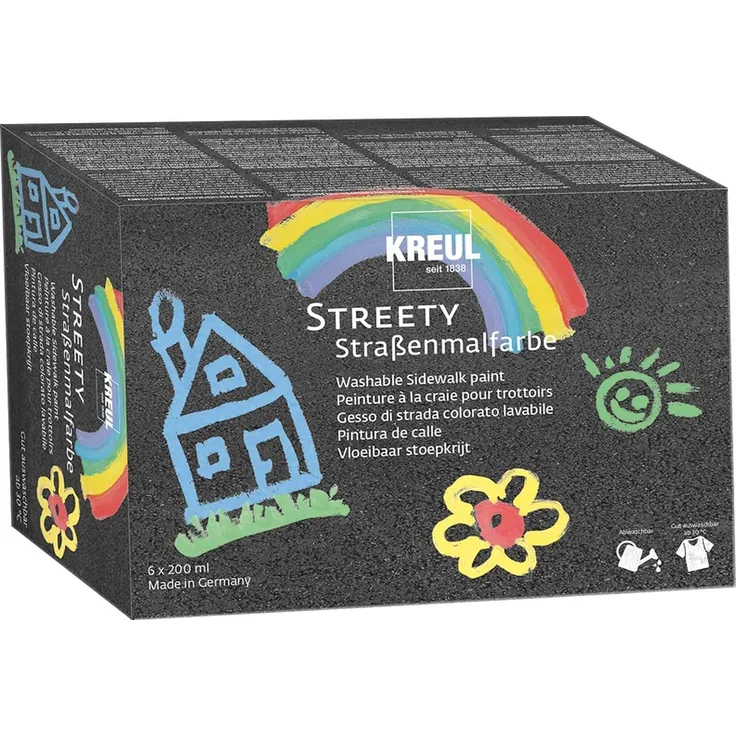 KREUL Streety Straßenmalfarbe 6er Set 200 ml