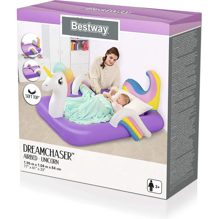 Up, In & Over™ Luftmatratze für Kinder "Einhorn" 196 x 104 x 84 cm – Bild 3