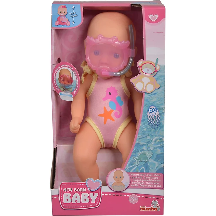 Simba 105030172 New Born Baby Badepuppe – Bild 6