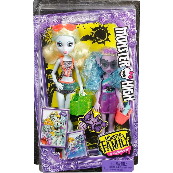 Monster High FCV82 Geschwister Puppe-Set Lagoona – Bild 8