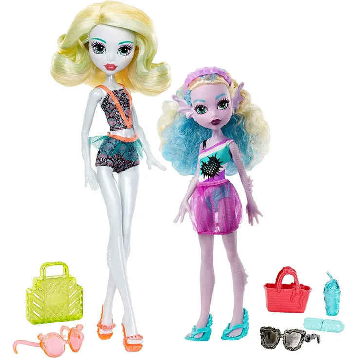 Monster High FCV82 Geschwister Puppe-Set Lagoona