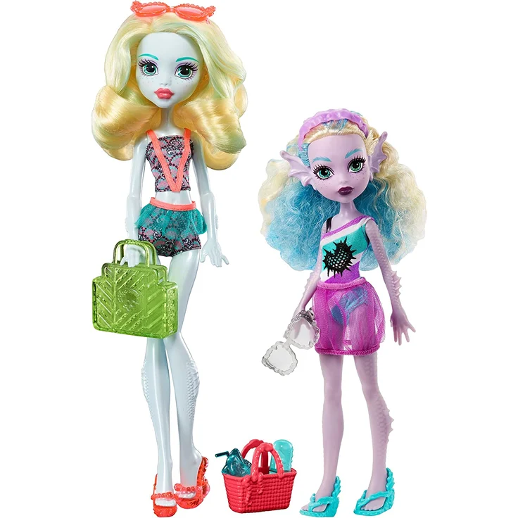 Monster High FCV82 Geschwister Puppe-Set Lagoona – Bild 2