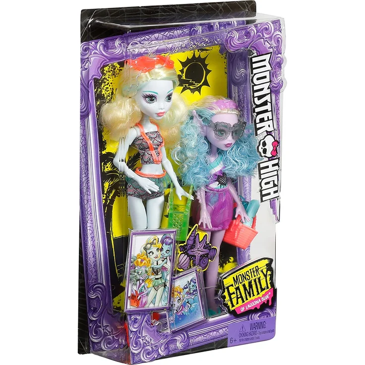 Monster High FCV82 Geschwister Puppe-Set Lagoona – Bild 7
