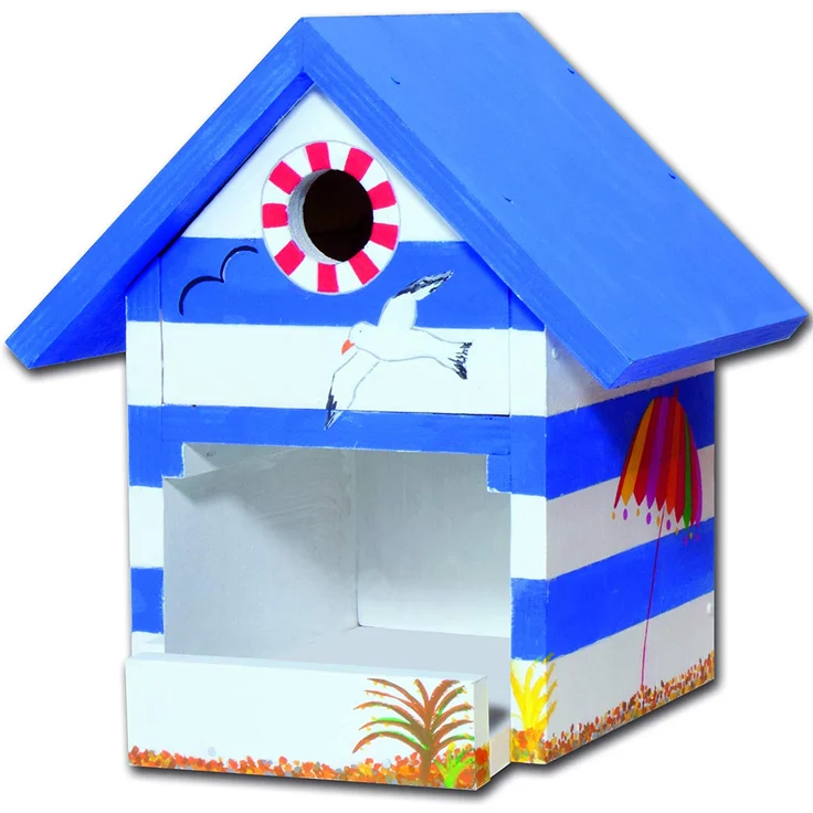 Pebaro 466 Holzbauset Vogelhaus mit 9 unbehandelten Birkenholzplatten, Hammer und Nägeln, perfekte Geschenkidee für Hobby-Handwerker - Preisvergleich – Bild 6