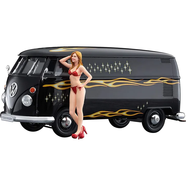 Hasegawa SP464 Volkswagen Typ 2 Lieferwagen mit blonder Frau - 1:24