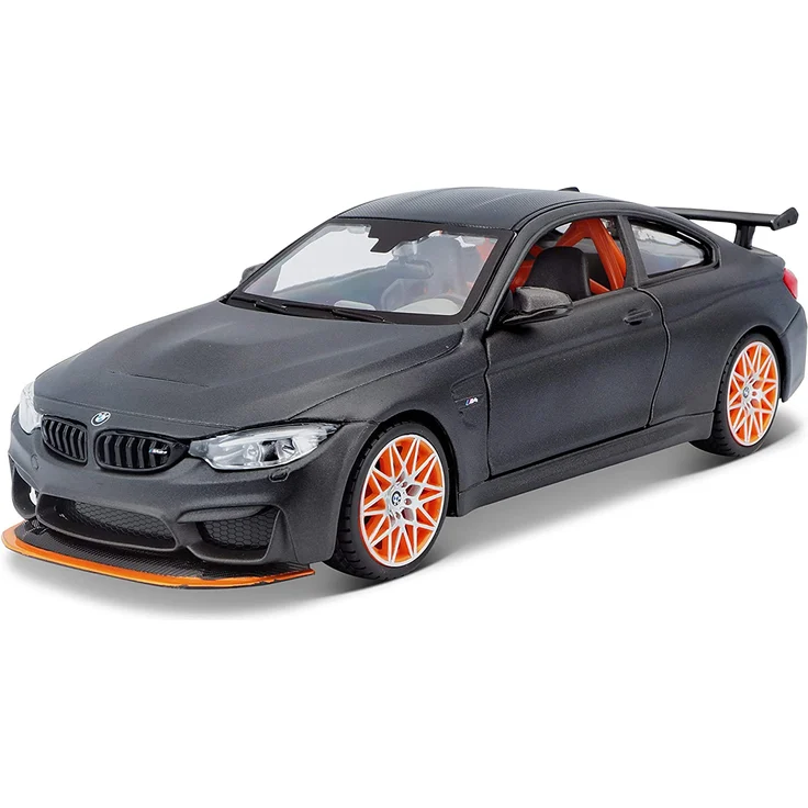 Bauer Spielwaren BMW M4 GTS: Originalgetreues Modellauto 1:24, mit Abgasanlage, bewegliche Türen, Koffer-/Motorraum zum Öffnen, 20 cm, grau (531246) – Bild 1
