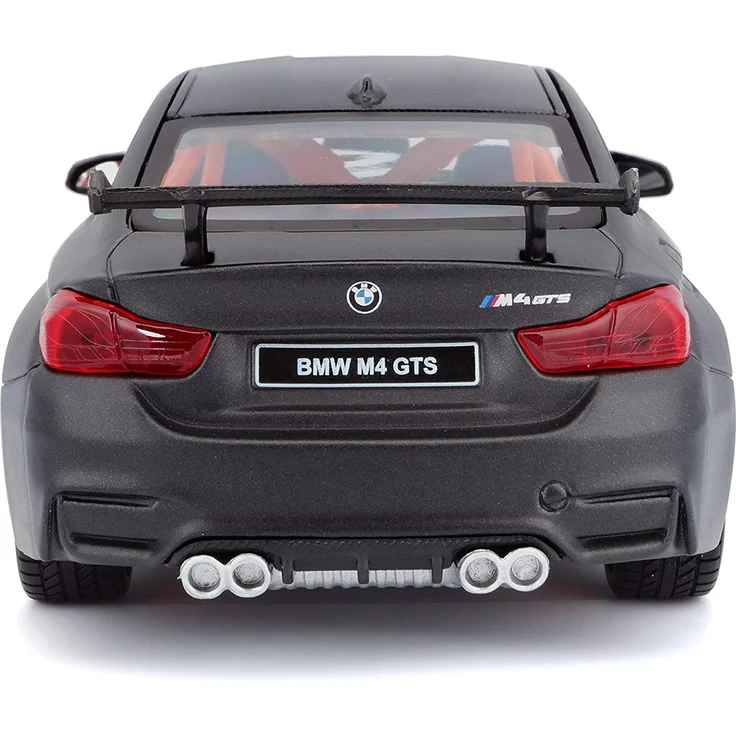 Bauer Spielwaren BMW M4 GTS: Originalgetreues Modellauto 1:24, mit Abgasanlage, bewegliche Türen, Koffer-/Motorraum zum Öffnen, 20 cm, grau (531246) – Bild 3