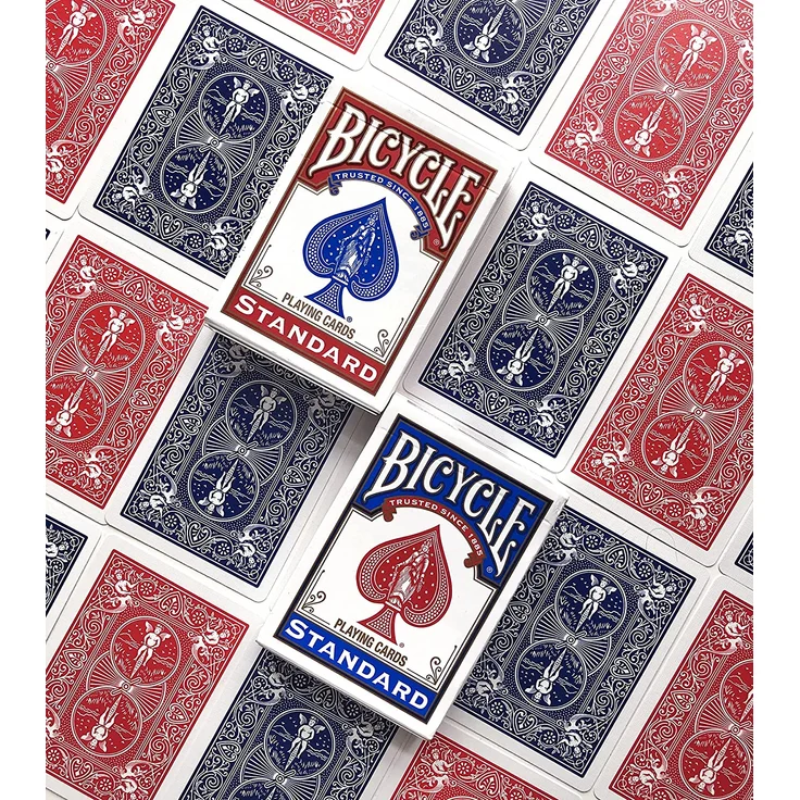 Bicycle® Originals Spielkarten – Bicycle® Kartendeck Standard 2er-Pack Rot & Blau/ Rommee Karten, Pokerkarten, Skatkarten, Zauberkarten/ Klassische Rider Back Rückseite/ hochwertiges Kartenspiel – Bild 6