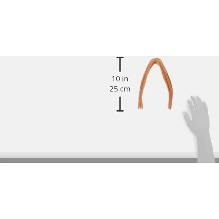 folia 77842 - Chenilledraht, Pfeifenputzer, 10 Stück in hellbeige, Durchmesser 8 mm und 50 cm lang, ideal für Kinder zum Basteln und Gestalten von Tieren, Figuren und anderen Formen – Bild 4