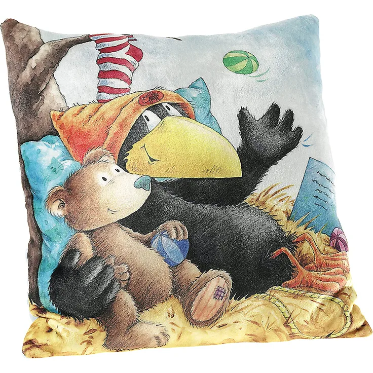 Kissen 'Rabe Socke' 30x30cm