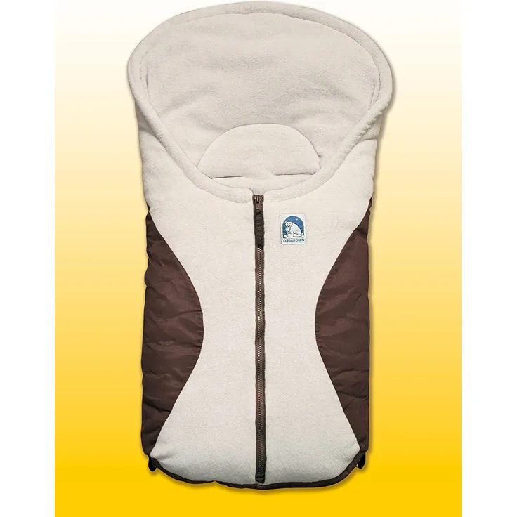 Heitmann Eisbärchen Fußsack Babyschale, Design:mocca/sand SM