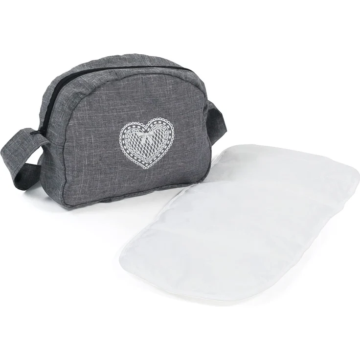 Wickeltasche für Puppen, Jeans grey – Bild 2