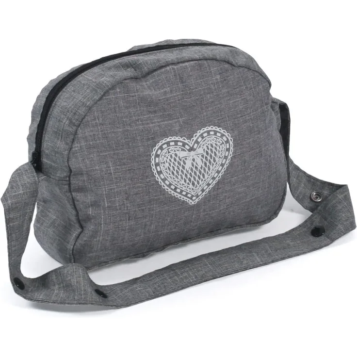 Wickeltasche für Puppen, Jeans grey