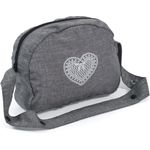 Wickeltasche für Puppen, Jeans grey