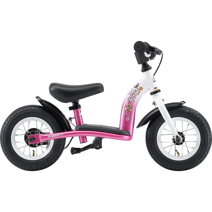 BIKESTAR '10 Zoll Classic Kinderlaufrad', ab 2 Jahren, höhenverstellbarer Lenker und Sattel, inkl. Seitenständer, pink/weiß – Bild 2