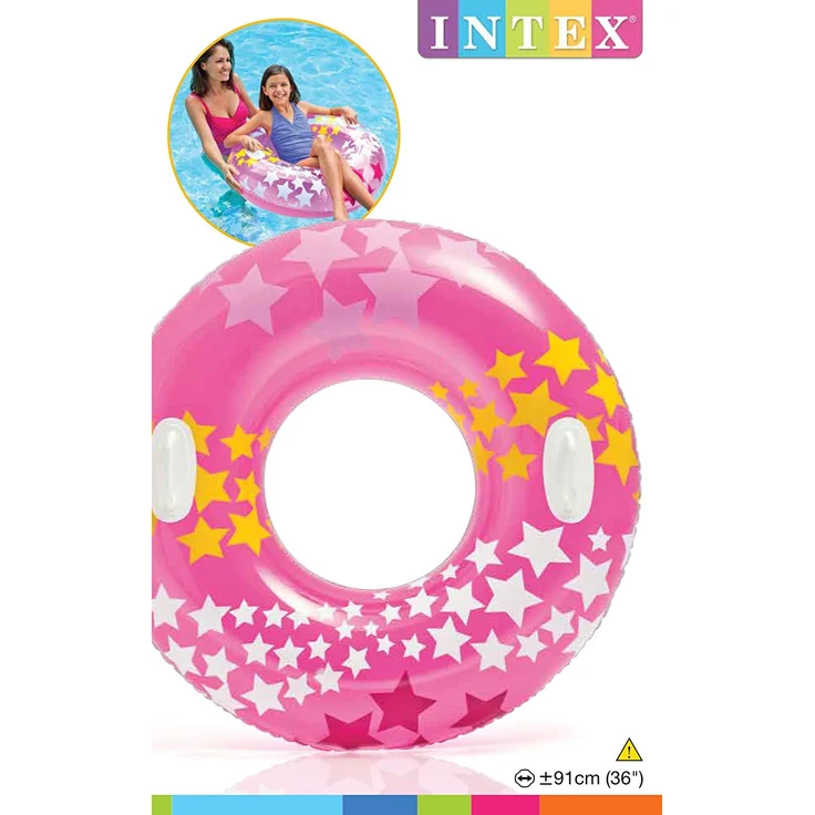 Intex 59256 - Schwimmring Stern mit Griffen 91 cm - 1x Schwimmring, zufällige Farbauswahl – Bild 10