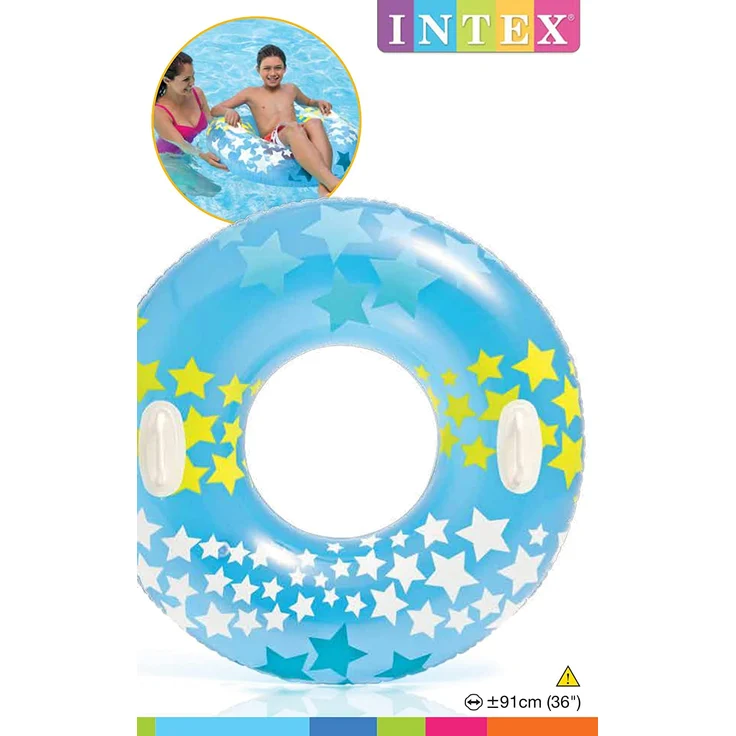 Intex 59256 - Schwimmring Stern mit Griffen 91 cm - 1x Schwimmring, zufällige Farbauswahl – Bild 9