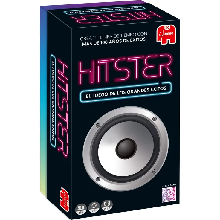 Jumbo Hitster Original - EIN Party- und Kartenspiel für Erwachsene und zum Spielen in der Familie - 2 bis 10 Spieler über 16 Jahre - ‎Spanisch