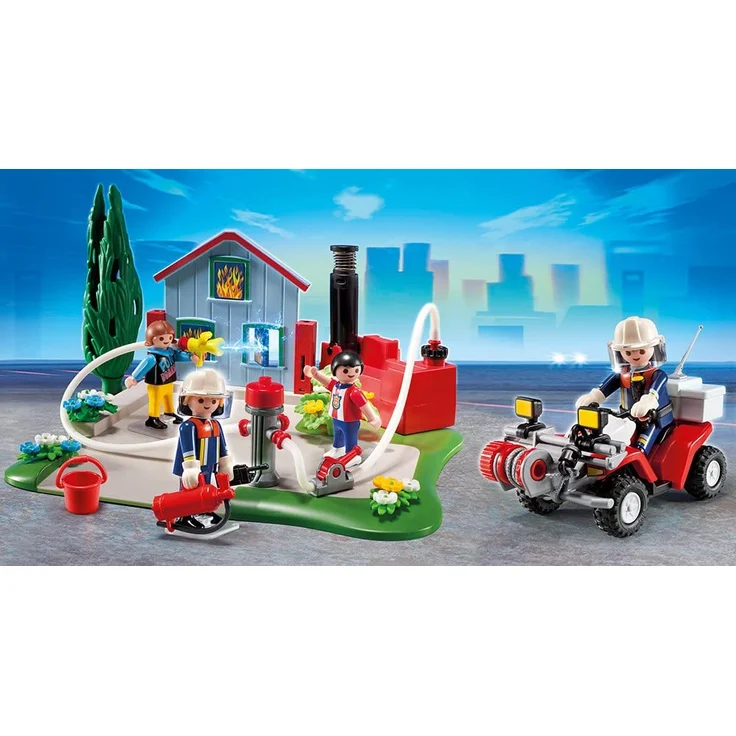 Playmobil 5169 - Jubiläums-Kompakt Set Feuerwehreinsatz mit Quad – Bild 2